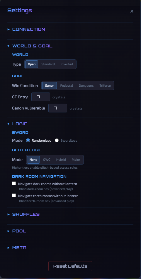 HoellTracker settings panel